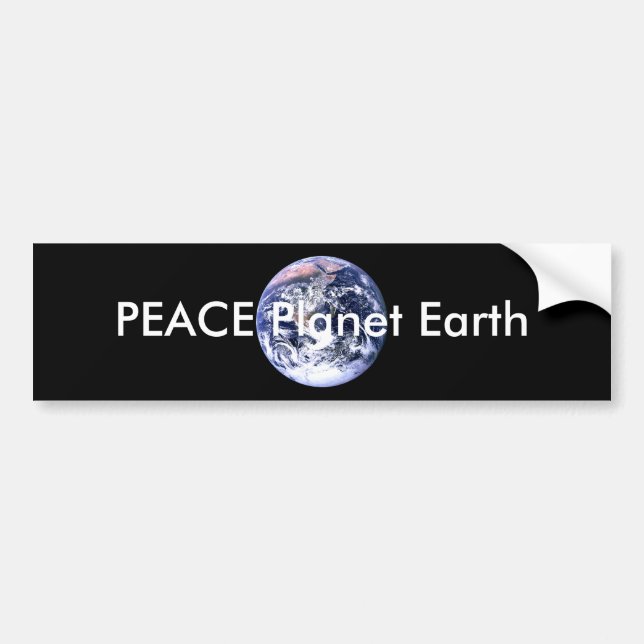 PEACE Planet Earth Day The MUSEUM Zazzle Gifts Bumper Sticker (Front)