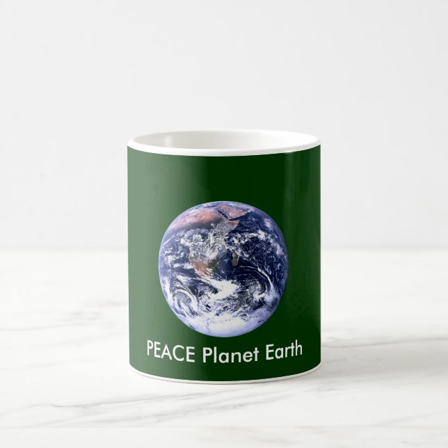 PEACE Planet Earth Day The MUSEUM Zazzle Gifts Coffee Mug (Center)