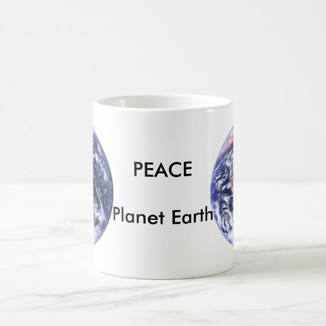 PEACE Planet Earth Day The MUSEUM Zazzle Gifts Coffee Mug (Center)