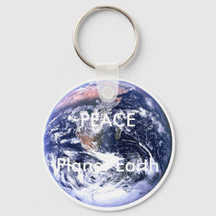 PEACE Planet Earth Day The MUSEUM Zazzle Gifts Keychain