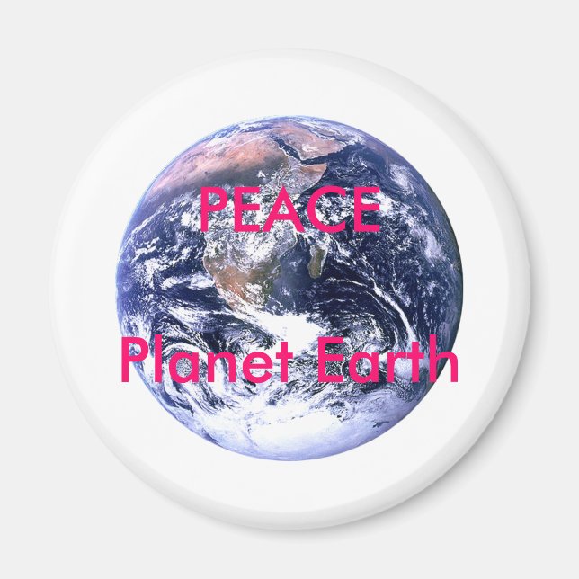 PEACE Planet Earth Day The MUSEUM Zazzle Gifts Magnet (Front)