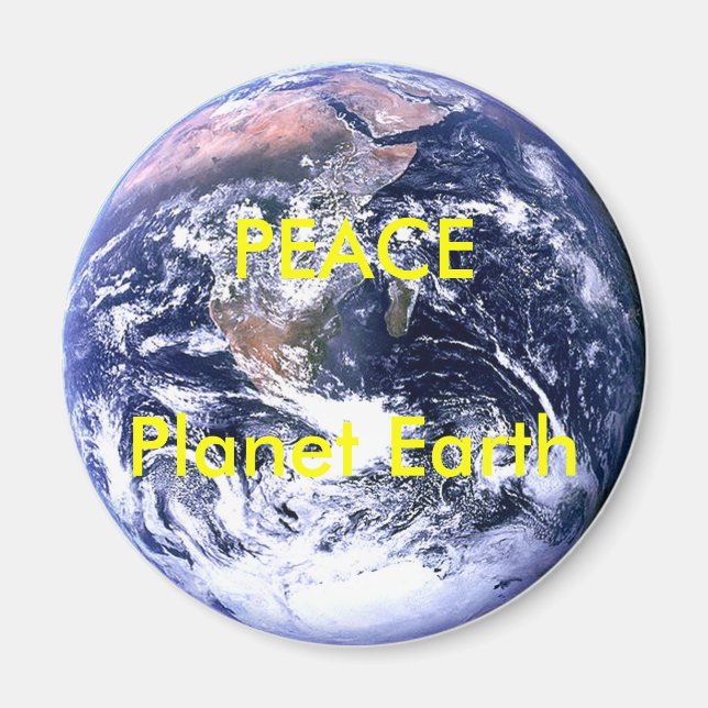 PEACE Planet Earth Day The MUSEUM Zazzle Gifts Magnet (Front)