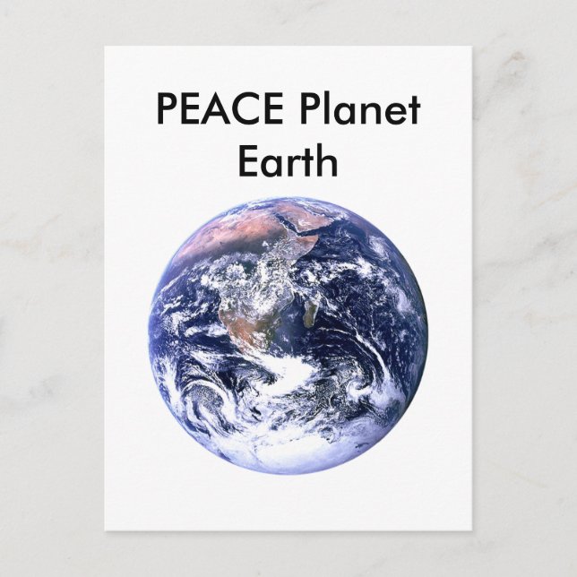 PEACE Planet Earth Day The MUSEUM Zazzle Gifts Postcard (Front)