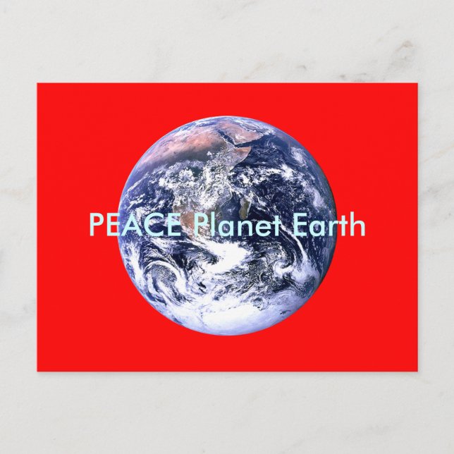 PEACE Planet Earth Day The MUSEUM Zazzle Gifts Postcard (Front)