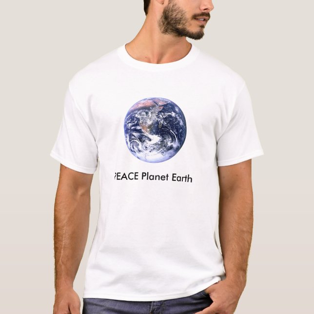PEACE Planet Earth Day The MUSEUM Zazzle Gifts T-Shirt (Front)