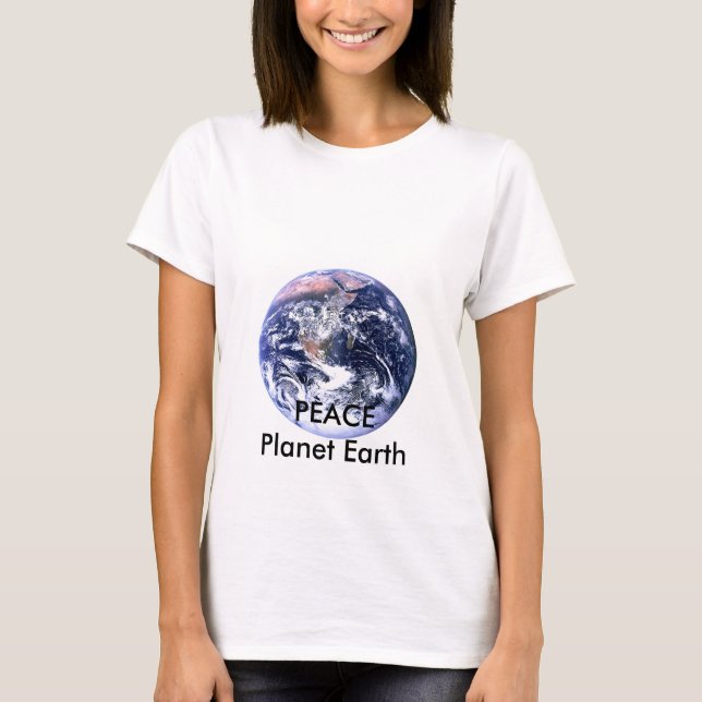 PEACE Planet Earth Day The MUSEUM Zazzle Gifts T-Shirt (Front)