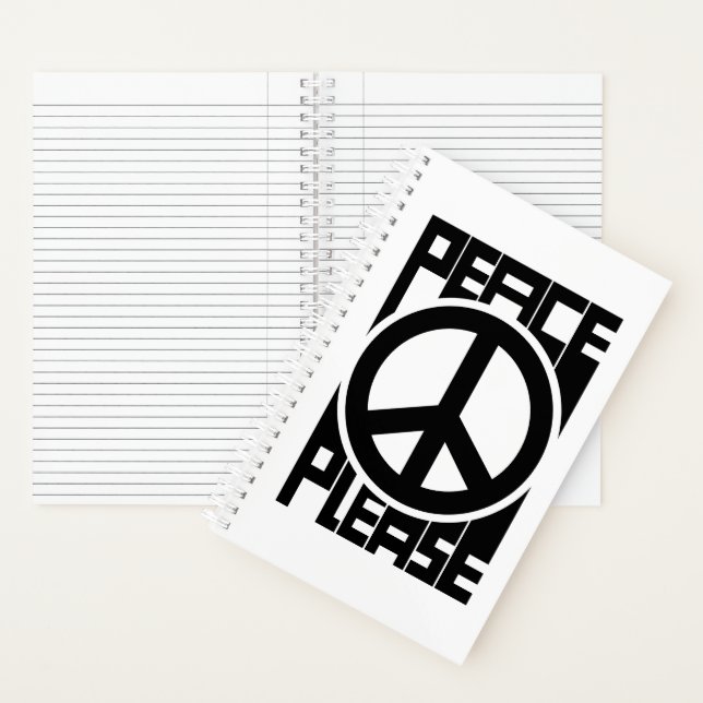 Peace Please Black Lettering Notebook (Inside)