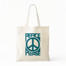 Peace Please Blue Lettering