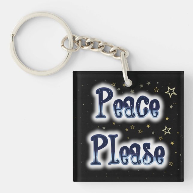 Peace Please Keychain (Front)