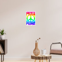 Peace Please Rainbow Lettering