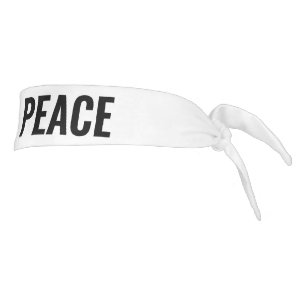 Peace Please white black anti war protest Tie Headband