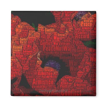 Peace Poppy Word Art Fridge Magnet Peace Poppy Word Art Fridge Magnet