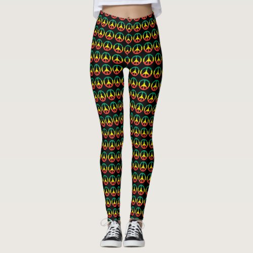 Peace Power _ Rasta Roots _ Reggae Yoga Leggins Leggings