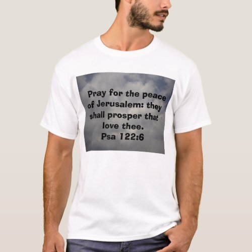 Peace   Pray for the peace of Jerusalem they  T_Shirt