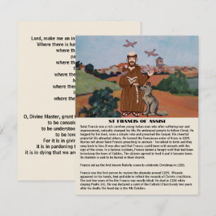 Peace prayer of St Francis  Note Card