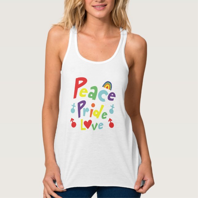 Peace Pride Love Tank Top (Front)