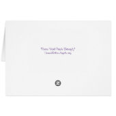 Peace Purple Butterfly Art Note or Greeting Card (Back Horizontal)