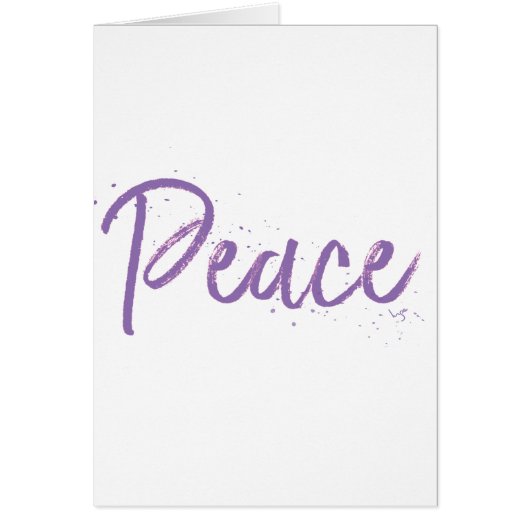 Peace--Purple-Text Cards (Front)