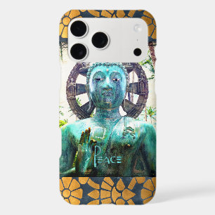 Peace Quote Asian Turquoise Buddha Statue Photo iPhone 17 Pro Max Case