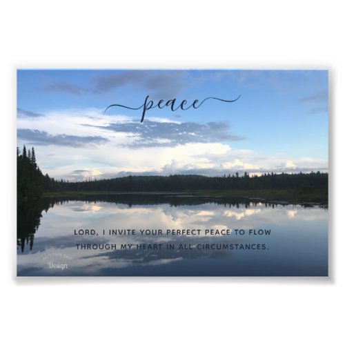 Peace Quote Inspiring Landscape Photo Print