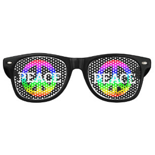 PEACE rainbow retro Shades / Fun Party Sunglasses
