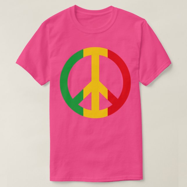 Peace Rasta Sign T-Shirt (Design Front)