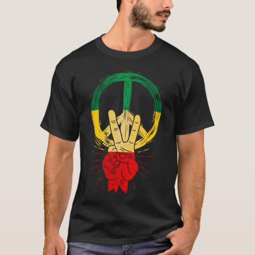 Peace Reggae Love Jamaica Rasta Music T_Shirt