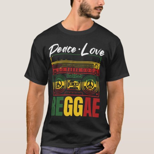 Peace Reggae Music Rasta Jamaica T_Shirt