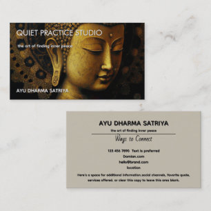 PEACE REMEMBERED MEDITATION PORTRAIT BUSINESS CARD