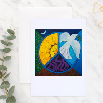 Peace Rising Iii Note Card by laurabolterdesign at Zazzle