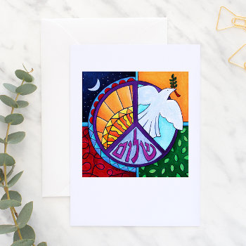 Peace Rising Note Card by laurabolterdesign at Zazzle