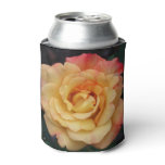 Peace Rose Beautiful Pink and Yellow Floral Can Cooler