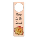Peace Rose Beautiful Pink and Yellow Floral Door Hanger