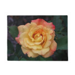 Peace Rose Beautiful Pink and Yellow Floral Doormat