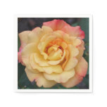 Peace Rose Beautiful Pink and Yellow Floral Napkins