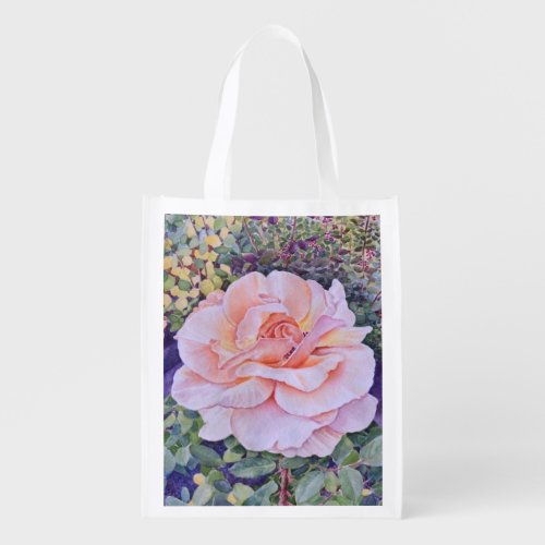 Peace Rose Grocery Bag