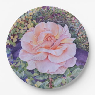 Peace Rose Paper Plates