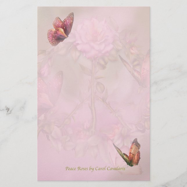 Peace Roses Stationery (Front)