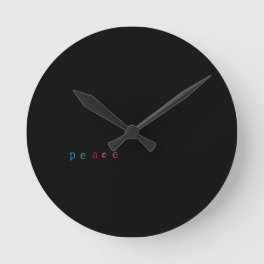 Peace round clock