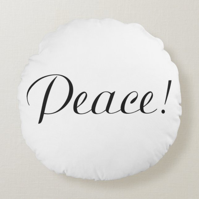 PEACE ROUND PILLOW (Front)