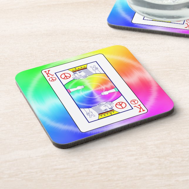 Peace Rules -  Beverage Coaster (Left Side)