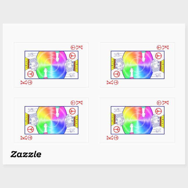 Peace Rules -  Rectangular Sticker (Sheet)