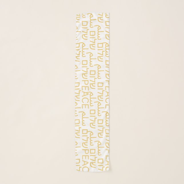 Peace Salaam Shalom Scarf (Front)