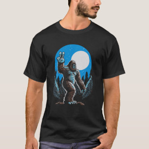 Peace Sasquatch Hand Peace Sign Bigfoot Vintage Ye T-Shirt