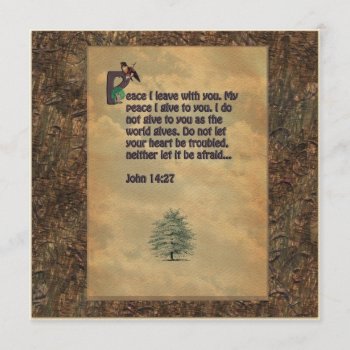 Peace Scripture Encouragement Card by dickens52 at Zazzle