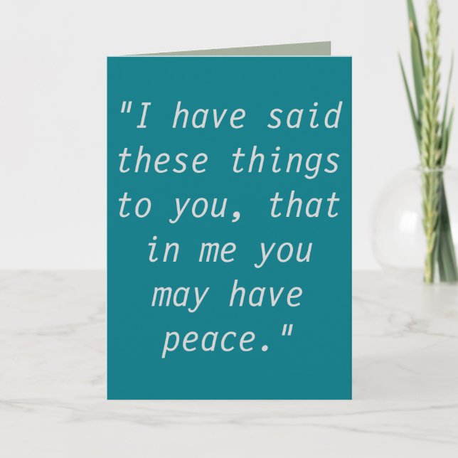 "Peace" Scripture Greeting Cards (Front)