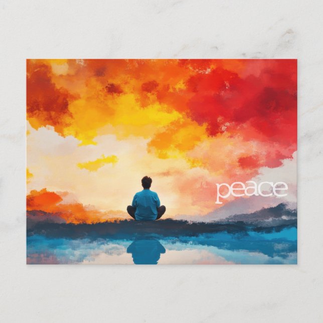 "peace" Scripture Postcard from Isaiah 26:3. (Front)