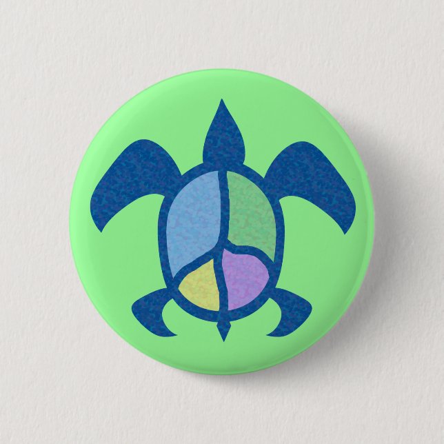 Peace Sea Turtle Buttons (Front)