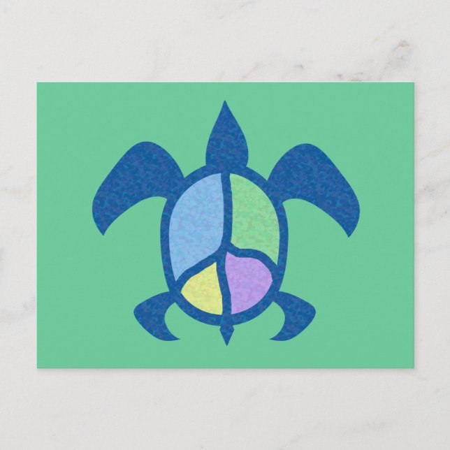 Peace Sea Turtle Postcard (Front)