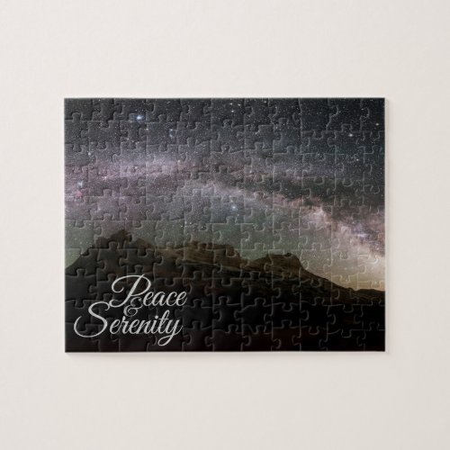 Peace  Serenity Mountain Night Sky Jigsaw Puzzle